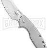 CRKT Pilar Large Stainless Steel Frame Lock Flipper Knife - Satin Plain