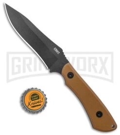 CRKT Ramadi Coyote Fixed Blade Knife - Black Plain -Knives Sale Online Shop CRKT Ramadi Fixed Blade Coyote G 10 Handle Black BHQ 138977 jr bottlecap large
