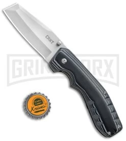 CRKT Folding Razel Knife - Satin Plain -Knives Sale Online Shop CRKT Razel LL Micarta 4030 BHQ 4133 jr bottlecap 2 large