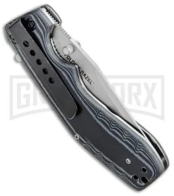 CRKT Folding Razel Knife - Satin Plain -Knives Sale Online Shop CRKT Razel LL Micarta 4030 BHQ 4133 jr side 2 large