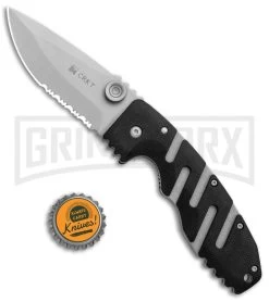 CRKT Ryan Seven Folding Knife - Bead Blast Serr -Knives Sale Online Shop CRKT Ryan Seven LL BB Serr 6813 BHQ 87018 jr bottlecap large