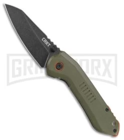 CRKT Schwarz Overland OD Green G10 Frame Lock Knife - SW Plain