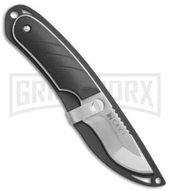 CRKT Side Hawg 2 Neck Knife Black Fixed Blade Knife - Satin Plain -Knives Sale Online Shop CRKT Side Hawg 2 neck knife pivot sheath satin 2404 BHQ 6833 er spine large