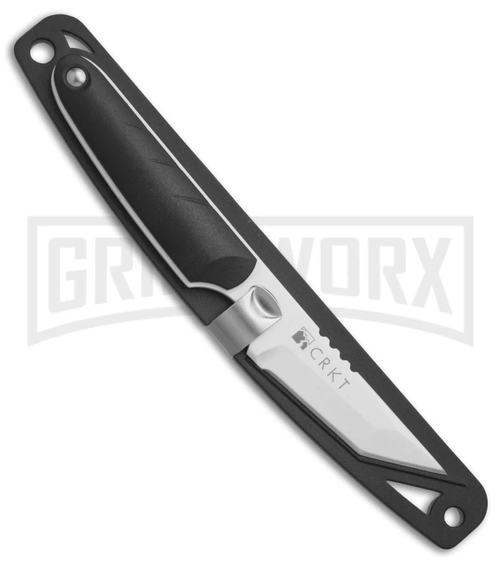 CRKT Side Hawg 3 White Neck Knife With Pivot Sheath - Tanto White Plain 3 CRKT Side Hawg 3 White Neck Knife With Pivot Sheath - Tanto White Plain - Image 3