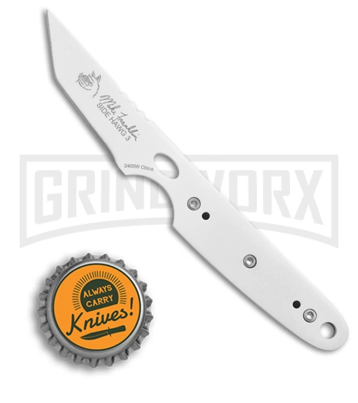 CRKT Side Hawg 3 White Neck Knife With Pivot Sheath - Tanto White Plain 4 CRKT Side Hawg 3 White Neck Knife With Pivot Sheath - Tanto White Plain - Image 4