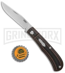 CRKT Richard Rogers Venandi Black/Brown Slip Joint Knife - Bead Blast Plain -Knives Sale Online Shop CRKT Venandi Layered Black Brown G 10 SJ BB BHQ 138968 jr bottlecap large