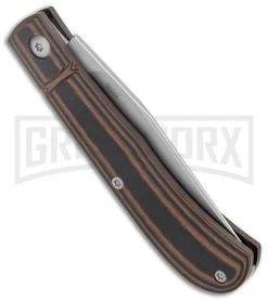 CRKT Richard Rogers Venandi Black/Brown Slip Joint Knife - Bead Blast Plain -Knives Sale Online Shop CRKT Venandi Layered Black Brown G 10 SJ BB BHQ 138968 jr side large
