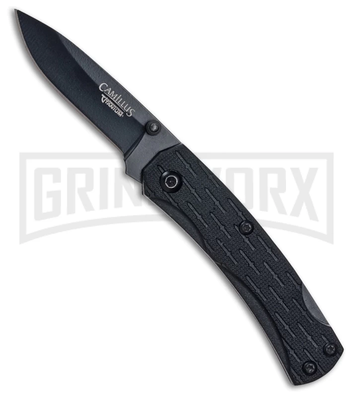 Camillus CamLite Mini Black GFN Folding Knife - Black Plain 1 Camillus CamLite Mini Black GFN Folding Knife - Black Plain