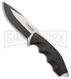 Camillus Soar Black G-10 Fixed Blade Knife - Two-Tone Plain