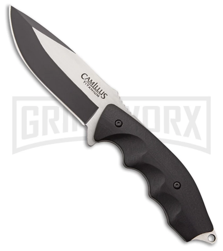 Camillus Soar Black G-10 Fixed Blade Knife - Two-Tone Plain 1 Camillus Soar Black G-10 Fixed Blade Knife - Two-Tone Plain