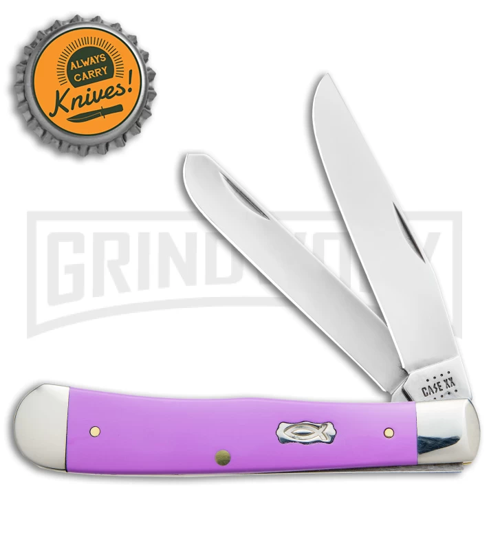 Case Cutlery Lilac Ichthus Trapper Knife 4 Case Cutlery Lilac Ichthus Trapper Knife - Image 4