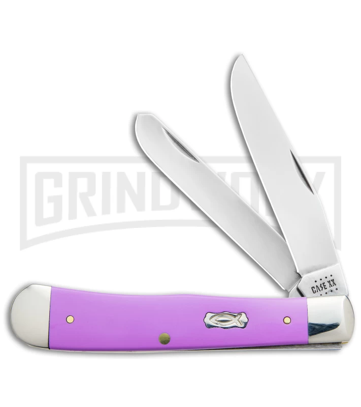 Case Cutlery Lilac Ichthus Trapper Knife 1 Case Cutlery Lilac Ichthus Trapper Knife