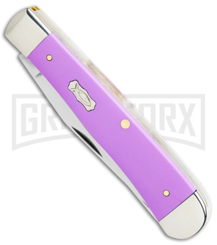Case Cutlery Lilac Ichthus Trapper Knife 2 Case Cutlery Lilac Ichthus Trapper Knife - Image 2