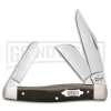 Case Mini Trapper Knife Black/Green/Natural Micarta Pocket Knife - Polish Plain