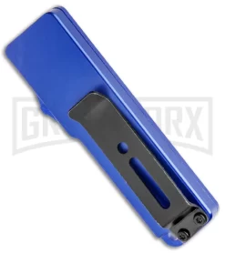 Chud Blue OTF Automatic Knife - Stonewash Tanto Plain -Knives Sale Online Shop Chud Mini Blue OTF Auto Pocket Clip BB Tanto GX 38561 jr side large