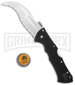 Cold Steel Black Talon II Folding Knife - Satin Plain 7 Cold Steel Black Talon II Folding Knife - Satin Plain -Knives Sale Online Shop Cold Steel 4in Black Talon II LB Satin Full Serr 22BS BHQ 30903 jr bottlecap 2 large