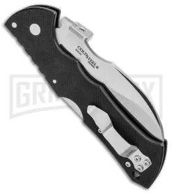 Cold Steel Black Talon II Folding Knife - Satin Plain 6 Cold Steel Black Talon II Folding Knife - Satin Plain -Knives Sale Online Shop Cold Steel 4in Black Talon II LB Satin Full Serr 22BS BHQ 30903 jr side large