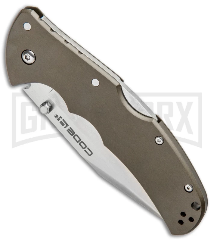 Cold Steel Code-4 Clip Point Folding Knife - Satin Plain 2 Cold Steel Code-4 Clip Point Folding Knife - Satin Plain - Image 2