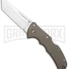 Cold Steel Code-4 Gun Metal Aluminum Tanto Lockback Knife - Satin Plain