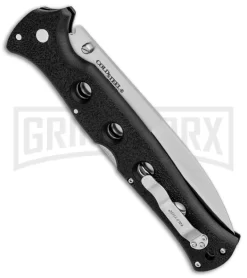Cold Steel Counter Point XL Folding Knife - Satin Plain AUS-10A -Knives Sale Online Shop Cold Steel Counter Point XL Black Griv Ex 10AA BHQ 83389 jr side large