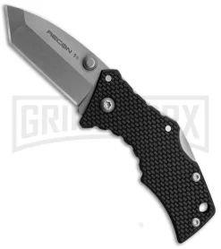 Cold Steel Micro Recon 1 Black G-10 Tanto Tri-Ad Lock Knife Stonewash Plain