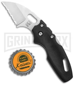 Cold Steel Black Mini Tuff Lite Pocket Knife - Satin Full Serr -Knives Sale Online Shop Cold Steel Mini Tuff Lite Tri Ad Lock Satin Full Serr 20MTS BHQ 49422 jr bottlecap large