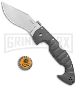 Cold Steel Spartan Gray Folding Knife - Stonewash Serrated -Knives Sale Online Shop Cold Steel Spartan Kopis Tri Ad Lock SW Serr BHQ 140027 jr bottlecap large