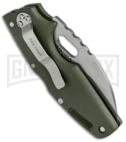 Cold Steel Tuff Lite OD Green Folding Knife - Satin Plain -Knives Sale Online Shop Cold Steel Tuff Lite Tri Ad OD Green 20LTG BHQ 51977 jr side large