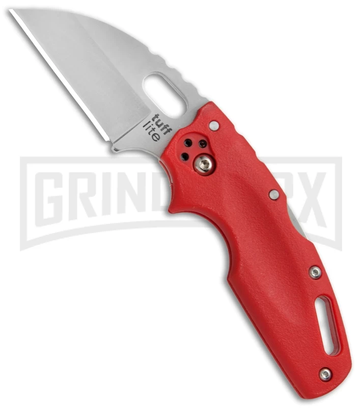Cold Steel Tuff Lite Red Folding Knife - Satin Plain 1 Cold Steel Tuff Lite Red Folding Knife - Satin Plain