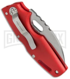 Cold Steel Tuff Lite Red Folding Knife - Satin Plain 6 Cold Steel Tuff Lite Red Folding Knife - Satin Plain -Knives Sale Online Shop Cold Steel Tuff Lite Tri Ad Red 20LTR BHQ 51979 jr side large