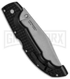 Cold Steel Voyager XL Black Griv-Ex Clip Point Tri-Ad Lock Knife - SW Plain -Knives Sale Online Shop Cold Steel Voyager XL CP Tri Ad SW 29AXC BHQ 86901 jr side large