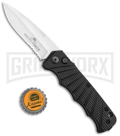 Delta Force Automatic Knife Black Aluminum - Satin Partially Serrated -Knives Sale Online Shop Delta Force Auto Black Molded Plastic Satin Partially Serrated GX 33540 jr bottlecap large
