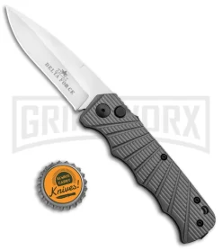 Delta Force Automatic Knife Gray Aluminum - Satin Plain -Knives Sale Online Shop Delta Force Auto Gray Molded Plastic Satin Plain GX 33544 jr bottlecap large