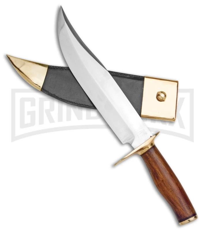 Denix Early American Bowie Wood Fixed Blade Knife - Mirror Plain 1 Denix Early American Bowie Wood Fixed Blade Knife - Mirror Plain