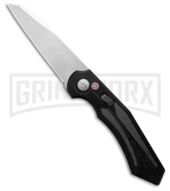 Diablo Automatic Knife Black Aluminum - Satin Plain
