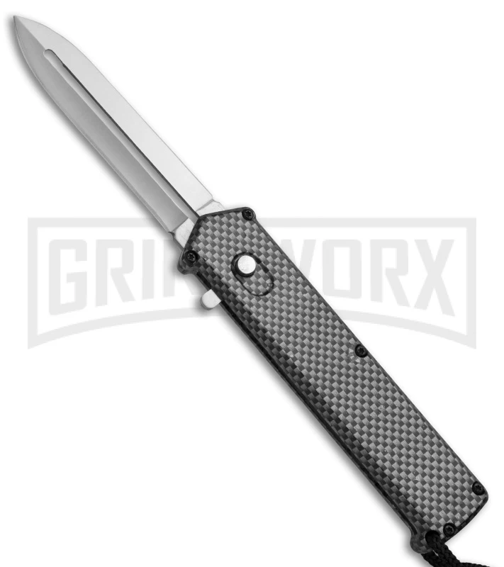 Elemental Reactor Sim. Carbon Fiber OTF Automatic Knife - Satin Plain 1 Elemental Reactor Sim. Carbon Fiber OTF Automatic Knife - Satin Plain
