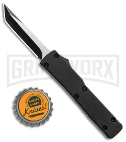 Firecracker Mini Black D/A OTF Automatic Knife - Tanto Two-Tone Plain -Knives Sale Online Shop Firecracker Mini Black DA Auto Tanto TT Plain GX 33656 jr bottlecap large