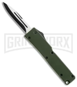 Firecracker Mini OD Green D/A OTF Automatic Knife - 2 Tone, Black Plain Dagg