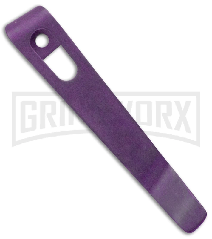 Flytanium Pocket Clip For Boker Kalashnikov Knives Purple Anodized Titanium 1 Flytanium Pocket Clip For Boker Kalashnikov Knives Purple Anodized Titanium