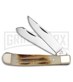 Frost Cutlery Big Game Trapper White Second Cut Bone Pocket Knife