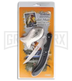 Frost Cutlery Bill Dance Fillet Black Folding Knife - Bead Blast Plain