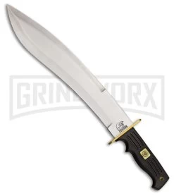 Frost Cutlery Bushmaster Elite Machete Black Fixed Blade Knife - Satin Plain