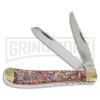Frost Cutlery Cherokee Stoneworks Trapper Pink Pocket Knife