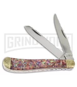 Frost Cutlery Cherokee Stoneworks Trapper Pink Pocket Knife