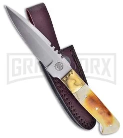Frost Cutlery Chipaway Sierra Madre Bowie Bone Fixed Blade Knife - Satin Plain