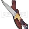 Frost Cutlery Chipaway Little Crazy Horse Brown Fixed Blade Knife - Satin Plain