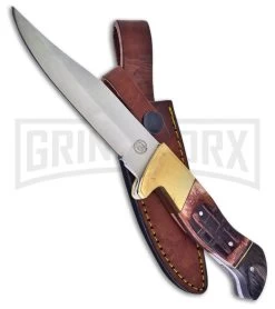 Frost Cutlery Chipaway Little Crazy Horse Brown Fixed Blade Knife - Satin Plain
