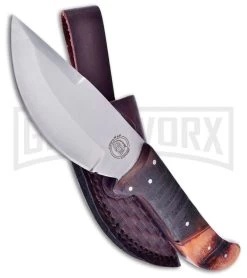 Frost Cutlery Cochise Spirit Bowie Bone/Wood Fixed Blade Knife - Satin Plain