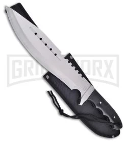 Frost Cutlery Combat Dagger Black Fixed Blade Knife - Satin Plain