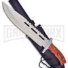 Frost Cutlery Combat Dagger Brown Pakkawood Fixed Blade Knife - Satin Plain
